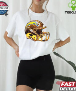 Los Angeles Chargers Golden Chrome helmet shirt