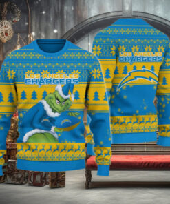 Los Angeles Chargers Grinch Ugly Christmas Sweater