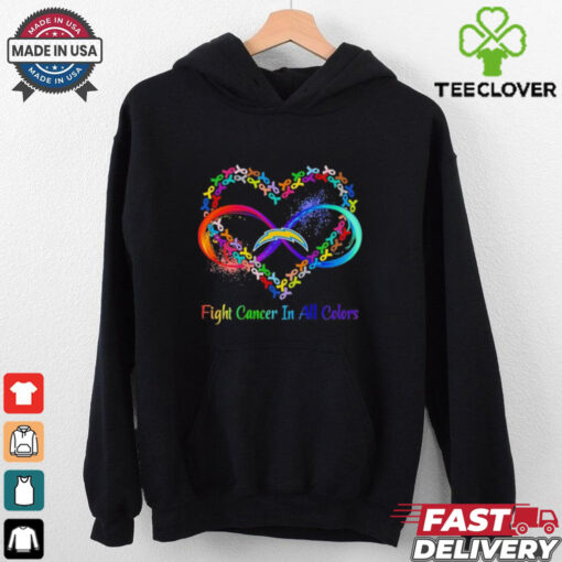 Los Angeles Chargers Heart Fight Cancer in All Colors shirt