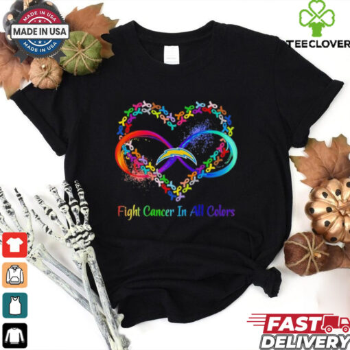 Los Angeles Chargers Heart Fight Cancer in All Colors shirt