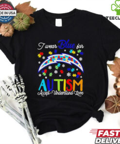 Los Angeles Chargers I wear blue for Autism accept understand love T shirt