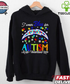 Los Angeles Chargers I wear blue for Autism accept understand love T shirt