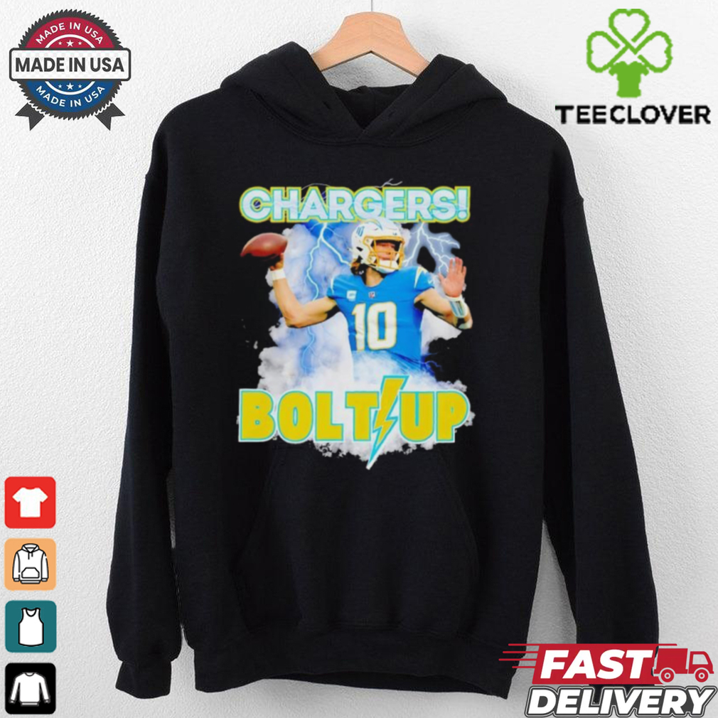 Los Angeles Chargers Justin Herbert Bolts Up NFL Football Fan t shirt Los Angeles Chargers Justin Herbert Bolts Up NFL Football Fan t shirt