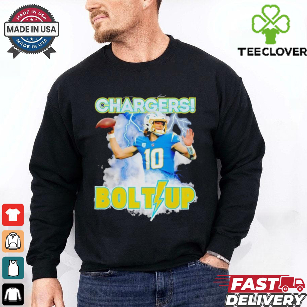 Los Angeles Chargers Justin Herbert Bolts Up NFL Football Fan t shirt Los Angeles Chargers Justin Herbert Bolts Up NFL Football Fan t shirt