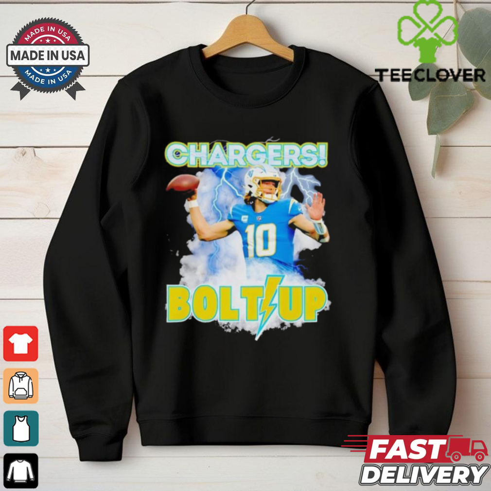 Los Angeles Chargers Justin Herbert Bolts Up NFL Football Fan t shirt Los Angeles Chargers Justin Herbert Bolts Up NFL Football Fan t shirt