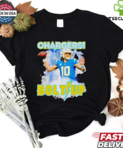 Los Angeles Chargers Justin Herbert Bolts Up NFL Football Fan t shirt