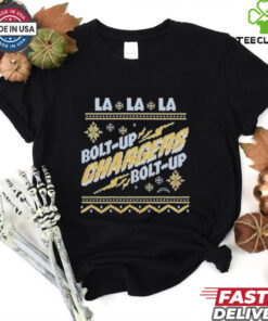Los Angeles Chargers La La La Bolt Up Ugly Holiday Christmas T shirts