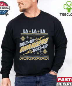 Los Angeles Chargers La La La Bolt Up Ugly Holiday Christmas T shirts