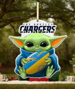 Los Angeles Chargers NFL Baby Yoda Star Wars Christmas Ornament