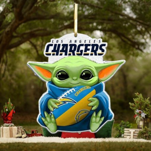 Los Angeles Chargers NFL Baby Yoda Star Wars Christmas Ornament