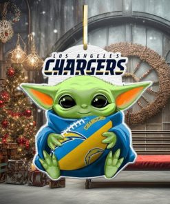 Los Angeles Chargers NFL Baby Yoda Star Wars Christmas Ornament