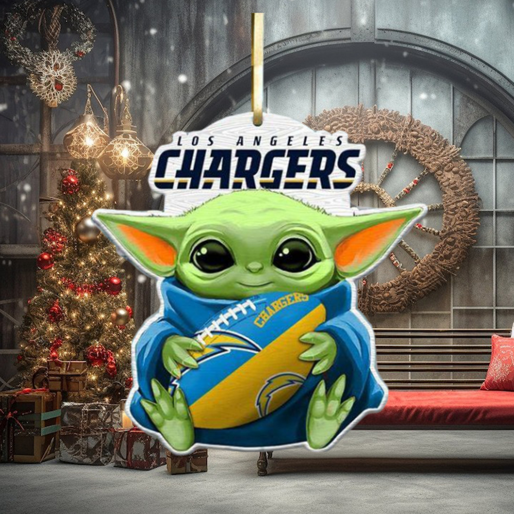 Los Angeles Chargers NFL Baby Yoda Star Wars Christmas Ornament Los Angeles Chargers NFL Baby Yoda Star Wars Christmas Ornament