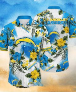 Los Angeles Chargers NFL Floral Full Printed 3D Hawaiian Shirt