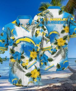 Los Angeles Chargers NFL Floral Full Printed 3D Hawaiian Shirt 1 Los Angeles Chargers NFL Floral Full Printed 3D Hawaiian Shirt