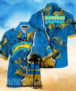 Los Angeles Chargers NFL Flower All Over Print Unisex Hawaiian Shirt
