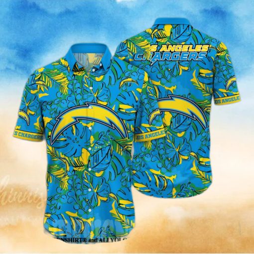 Los Angeles Chargers NFL Flower Classic Full Print Hawaiian Shirt