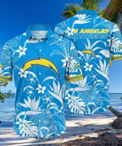 Los Angeles Chargers NFL Flower Unisex Full Print Hawaiian Shirt 1 Los Angeles Chargers NFL Flower Unisex Full Print Hawaiian Shirt