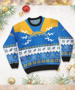 Los Angeles Chargers NFL Football Team Logo Symbol 3D Ugly Christmas Sweater Shirt Apparel For Men And Women On Xmas Days