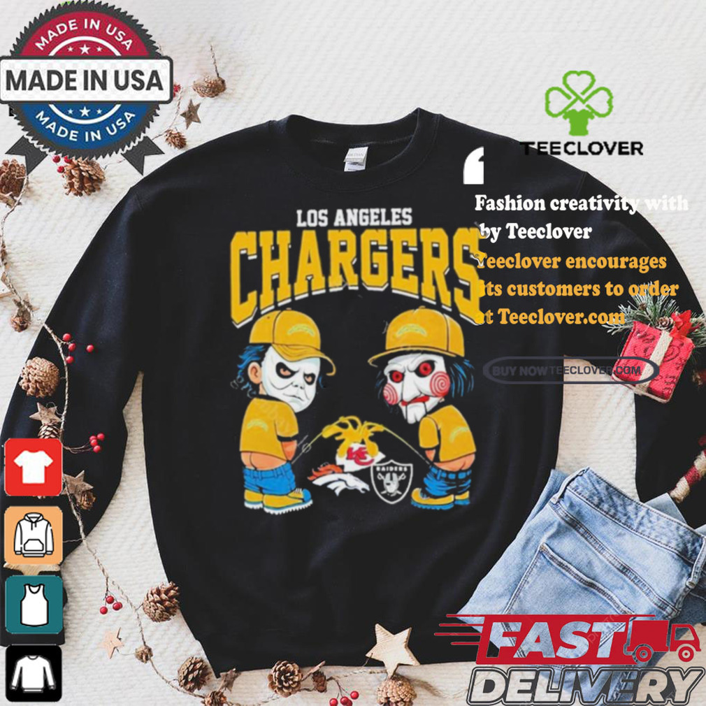 Los Angeles Chargers NFL Halloween Peeing Funny Shirt Los Angeles Chargers NFL Halloween Peeing Funny Shirt