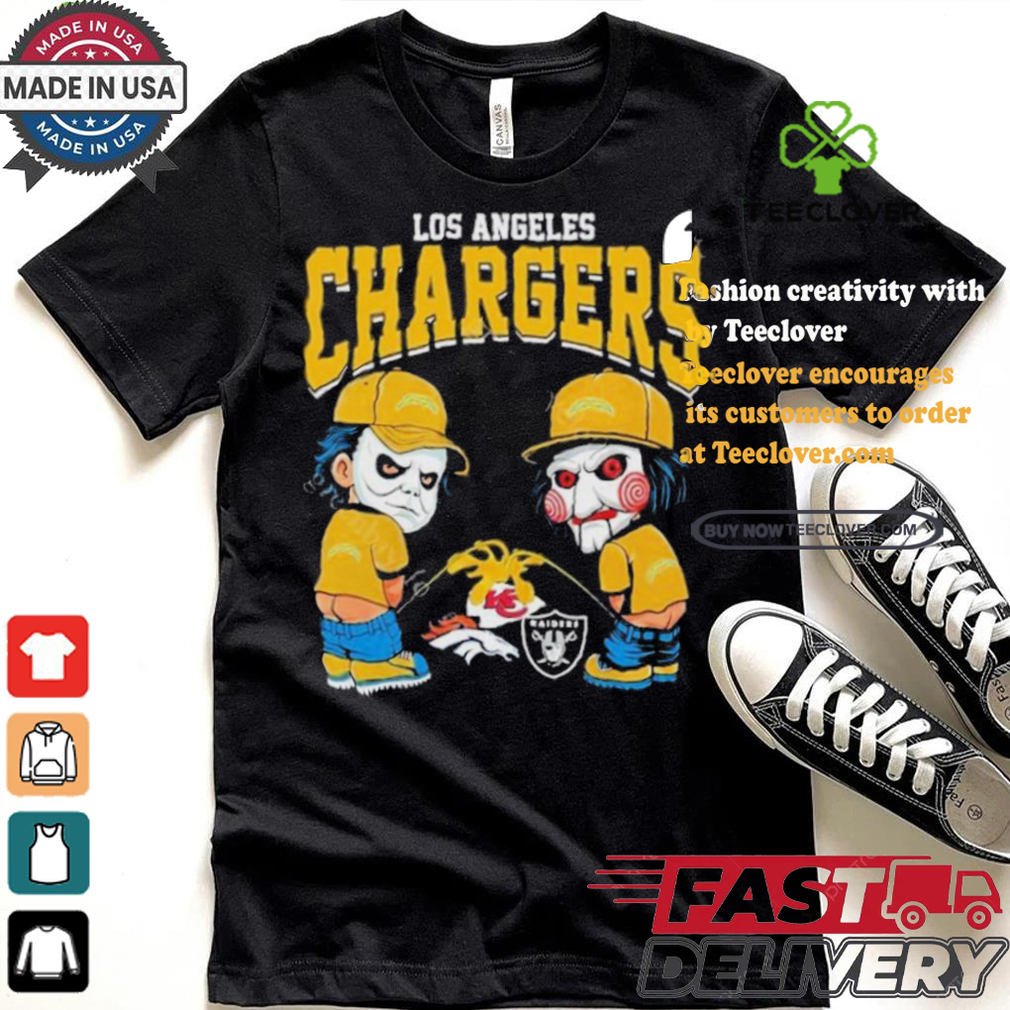 Los Angeles Chargers NFL Halloween Peeing Funny Shirt Los Angeles Chargers NFL Halloween Peeing Funny Shirt