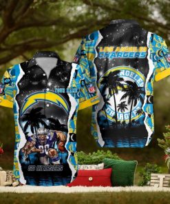 Los Angeles Chargers NFL Hawaiian Shirt Custom Name 3D All Over Printed Hawaii Shirt