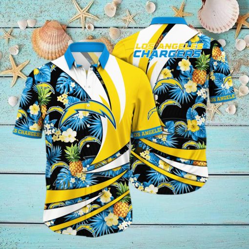 Los Angeles Chargers NFL Hawaiian Shirt Ocean Waves Aloha Shirt