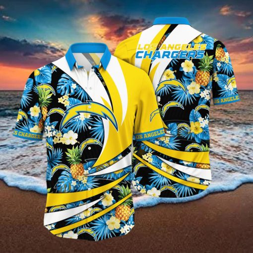 Los Angeles Chargers NFL Hawaiian Shirt Ocean Waves Aloha Shirt