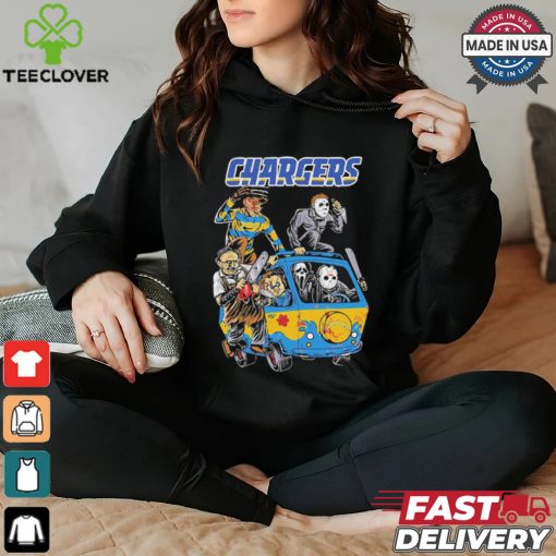 Los Angeles Chargers NFL Horror Characters Movie Hippie Halloween Shirt