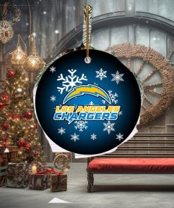 Los Angeles Chargers NFL Merry Christmas Circle Decorations Ornament