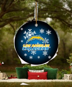 Los Angeles Chargers NFL Merry Christmas Circle Decorations Ornament