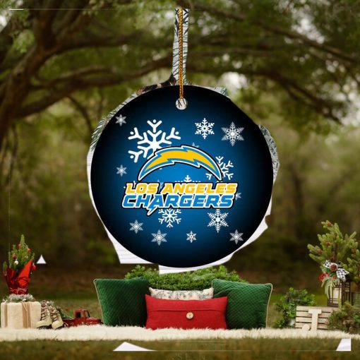 Los Angeles Chargers NFL Merry Christmas Circle Decorations Ornament