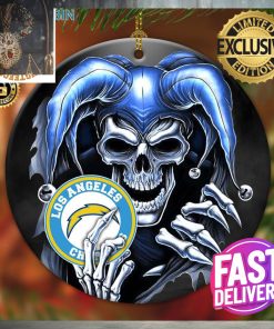 Los Angeles Chargers NFL Skull Joker 2023 Holiday Gifts Christmas Decorations Ornament