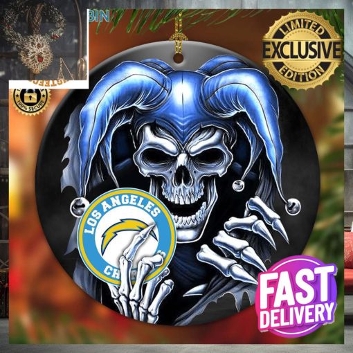 Los Angeles Chargers NFL Skull Joker 2023 Holiday Gifts Christmas Decorations Ornament