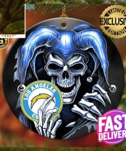 Los Angeles Chargers NFL Skull Joker 2023 Holiday Gifts Christmas Decorations Ornament