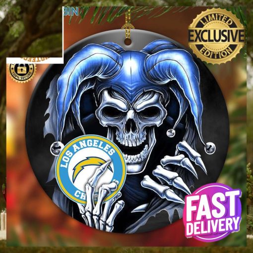 Los Angeles Chargers NFL Skull Joker 2023 Holiday Gifts Christmas Decorations Ornament