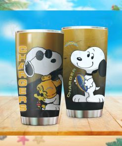 Los Angeles Chargers NFL Snoopy 20Oz, 30Oz Stainless Steel Tumbler 1