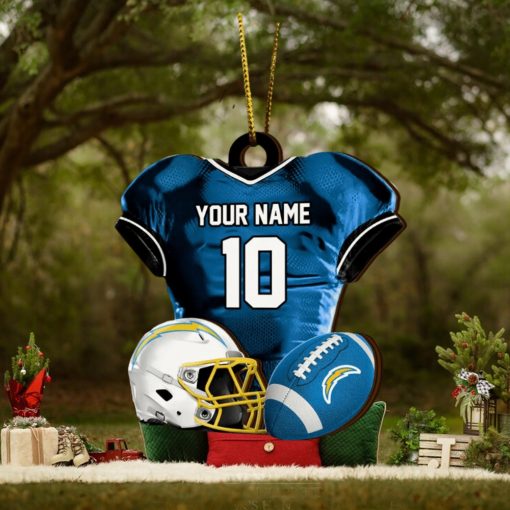 Los Angeles Chargers NFL Sport Ornament Custom Name And Number