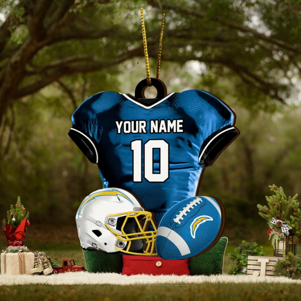 Los Angeles Chargers NFL Sport Ornament Custom Name And Number Los Angeles Chargers NFL Sport Ornament Custom Name And Number