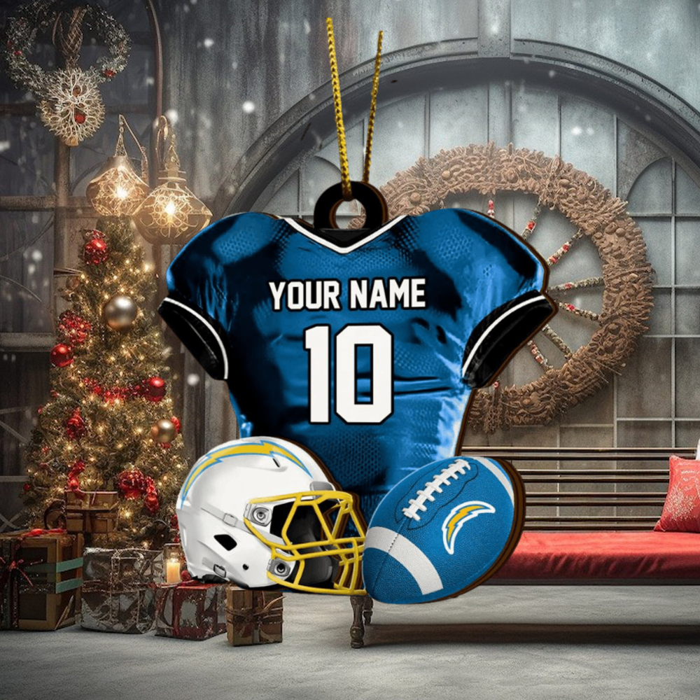 Los Angeles Chargers NFL Sport Ornament Custom Name And Number Los Angeles Chargers NFL Sport Ornament Custom Name And Number