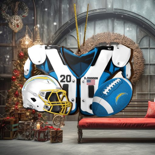 Los Angeles Chargers NFL Sport Ornament Custom Your Name And Number