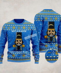 Los Angeles Chargers Not A Player I Just Crush Alot Blue Ugly Sweater Christmas Party