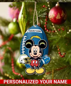 Los Angeles Chargers Personalized Your Name Mickey Mouse And NFL Team Ornament SP161023177ID03