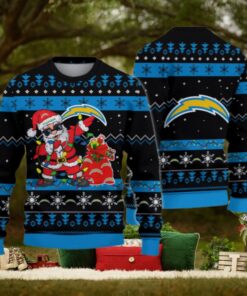 Los Angeles Chargers Santa Claus Ugly Christmas Sweater