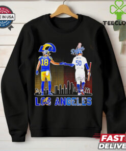 Los Angeles Chargers and Los Angeles Dodgers city skyline shirt