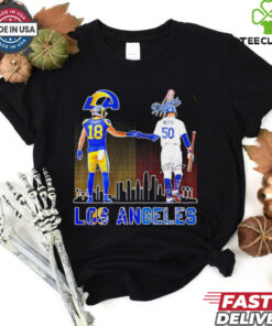 Los Angeles Chargers and Los Angeles Dodgers city skyline shirt
