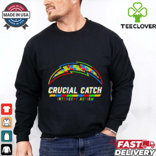 Los Angeles Chargers crucial catch intercept autism T shirt