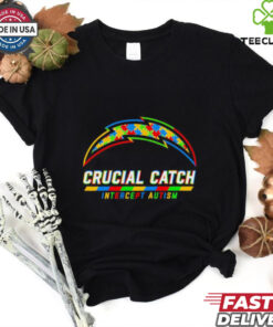 Los Angeles Chargers crucial catch intercept autism T shirt