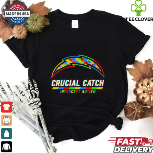 Los Angeles Chargers crucial catch intercept autism T shirt