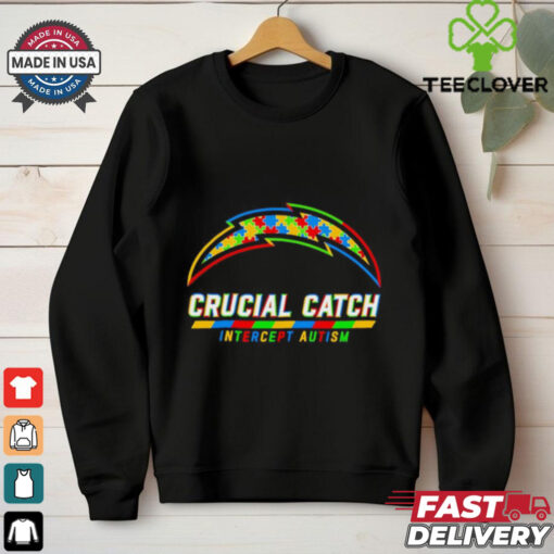 Los Angeles Chargers crucial catch intercept autism T shirt