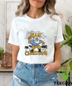 Los Angeles Chargers fowder blue Christmas retro shirt